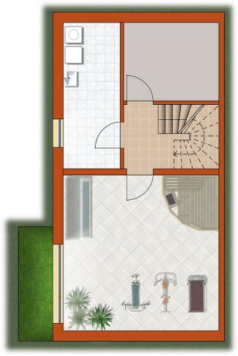 frisch renovierte, neuwertige DHH, einziehen und wohlfühlen – KG-Grundriss