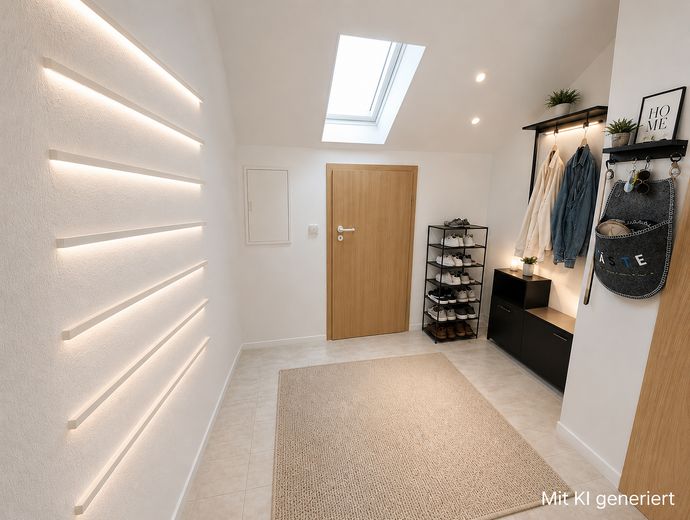 Çekici 2 odalı daire, küvet+duşlu banyo, garaj, balkon - komisyonsuz – Flur