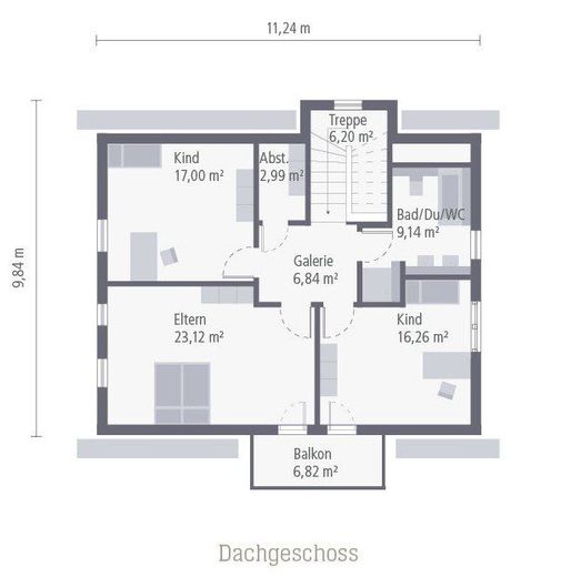 Einfamilien Haus in Balingen – MH Simmern DG Grundriss