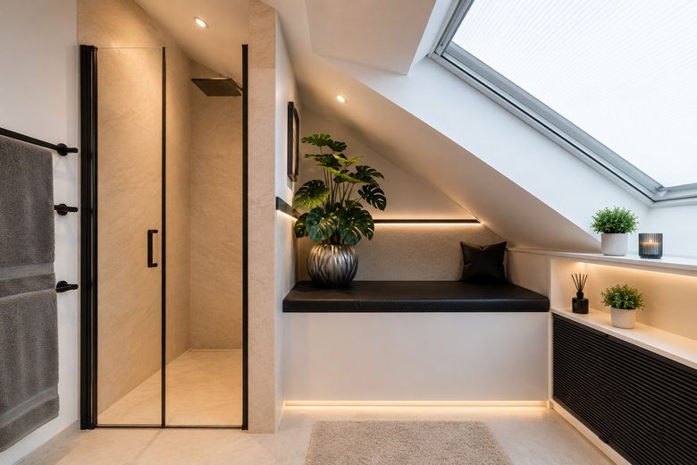 Architektur trifft Lebensqualität – Ihr exklusives Penthouse in Brunnthal/OT Faistenhaar – Masterbad 2