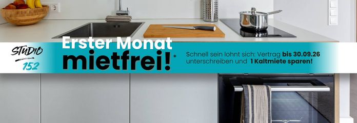 STUDENTS ONLY: Studio 152 - dein voll ausgestattetes Studio im Herzen Wiesbadens mit EBK, ALL-IN-MIETE, UVM. – Küche (Visualisierung)