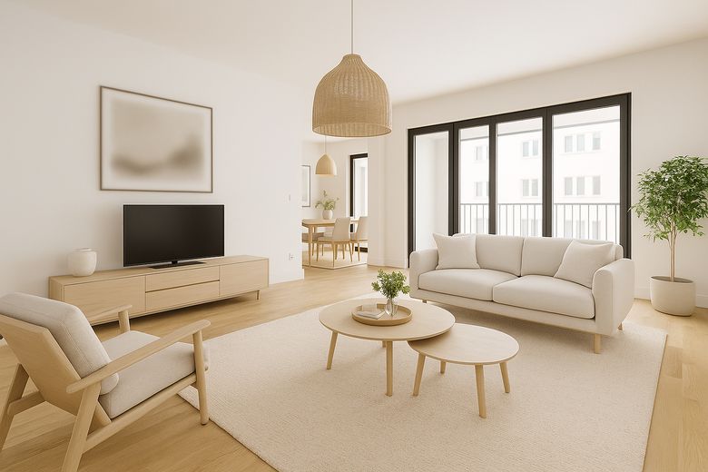 Exklusive 4-Zimmer-Wohnung im Erstbezug mit Balkon und Loggia – September 2025 / H9-25 – Einrichtungsbeispiel