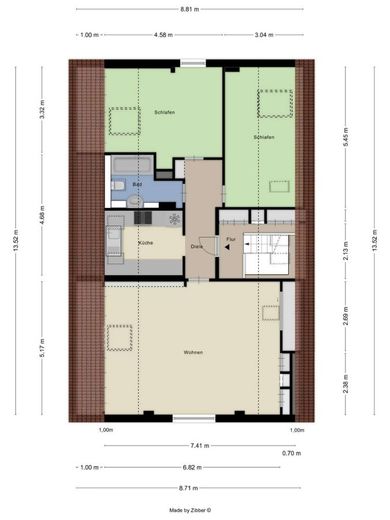Sonnige Dachgeschosswohnung in Bestlage - Essen Bergerhausen – Grundriss