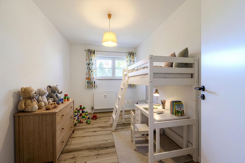 Einziehen und wohlfühlen – stilvolle 2,5-Zi-ETW mit Balkon, Erstbezug nach Kernsan., provisionsfr. – Kinderzimmer, KI