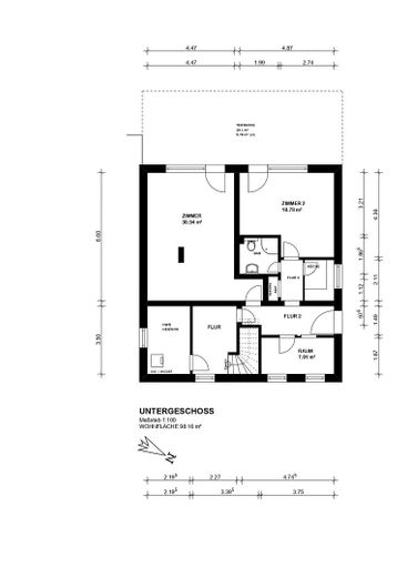Großzügiges Einfamilienhaus in bester Lage mit tollem Garten – Grundriss UG