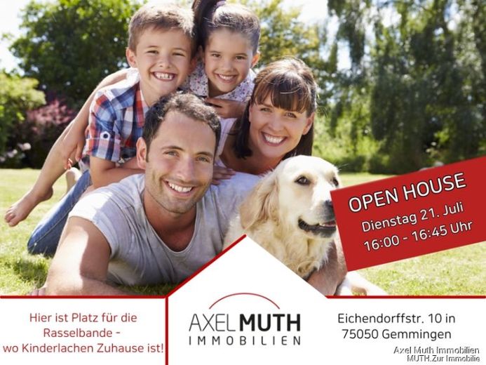 OpenHouse 21.07 von16:00h-16:45h
Kommen Sie einfach vorbei!
Hier ist Platz für die Rasselbande - wo Kinderlachen Zuhause ist! – Foto 1