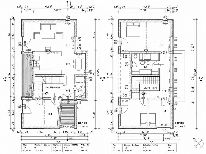 Casa unifamiliare di alta qualità in costruzione massiccia con moderna tecnologia energetica e giardino elegante – Foto 28