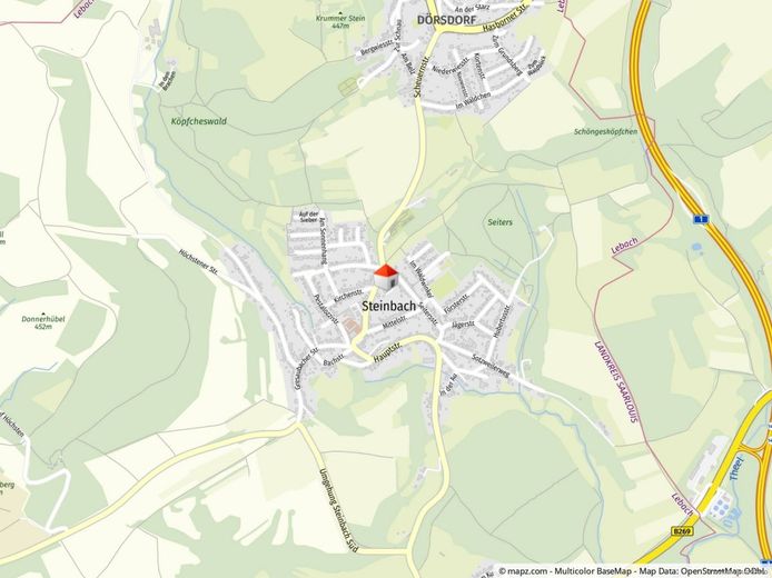 Appartamento di proprietà, modernamente e adatto alle esigenze dell'età, con ascensore situato nel verde – Geolyzer Kartenausschnitt