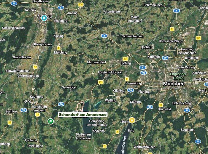 1.102 m² Grundstück in Schondorf am Ammersee – §34 BauGB – Lage von Schondorf am Ammersee