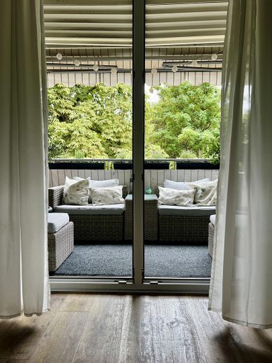 Blick auf Balkon