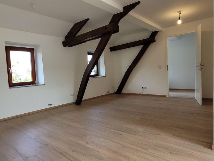 Stadtgrenze Bonn: neue 3-Zimmer-Wohnung in alten Mauern – Wohnzimmer