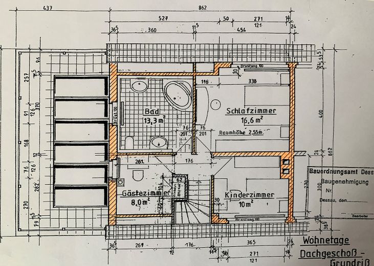 Wszechstronny budynek mieszkalno-usługowy w Dessau-Ziebigk – pompa ciepła, kominek i ogród zimowy – Grundriss Dachgeschoss