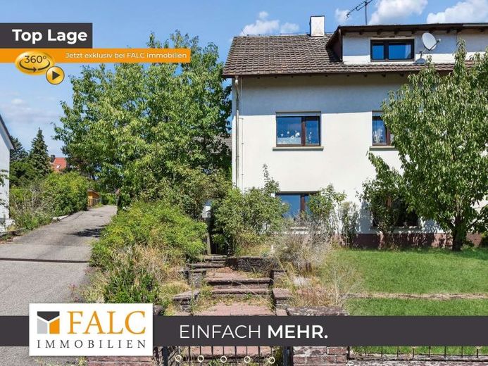 Bifamiliare situata in posizione tranquilla con vista panoramica e giardino a Waldbronn-Busenbach – Foto 1