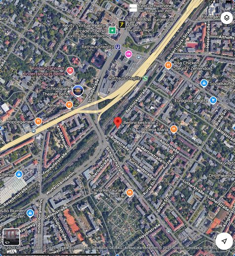 Belin Steglitz’te yaşam – Luftbild Lage in Steglitz