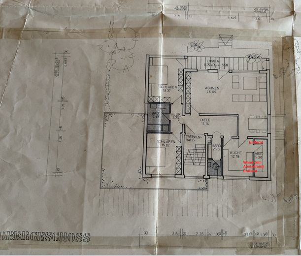 قريب من المركز: منزل سكني مع معرض/ورشة، شقة ملحقة.  & حديقة طبيعية حالمة (834 qm) – Obergeschoss