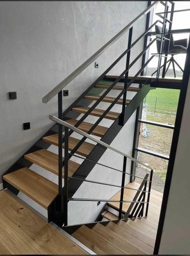 Mönchstockheim Architektenhaus - trifft auf grenzenlose Aussicht – Treppe_1.OG