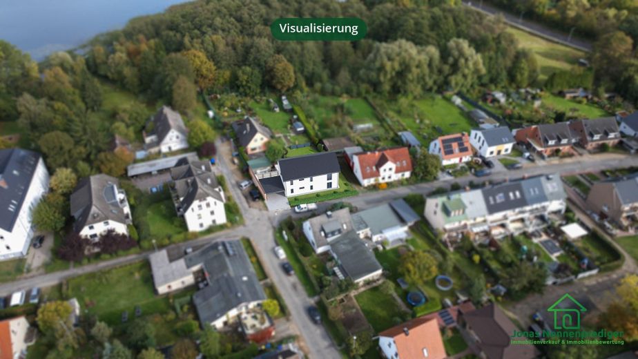 Baugrundstück mit Baugenehmigung für ein Wohnhaus mit 2 WE - für den Käufer provisionsfrei – Umgebung von oben