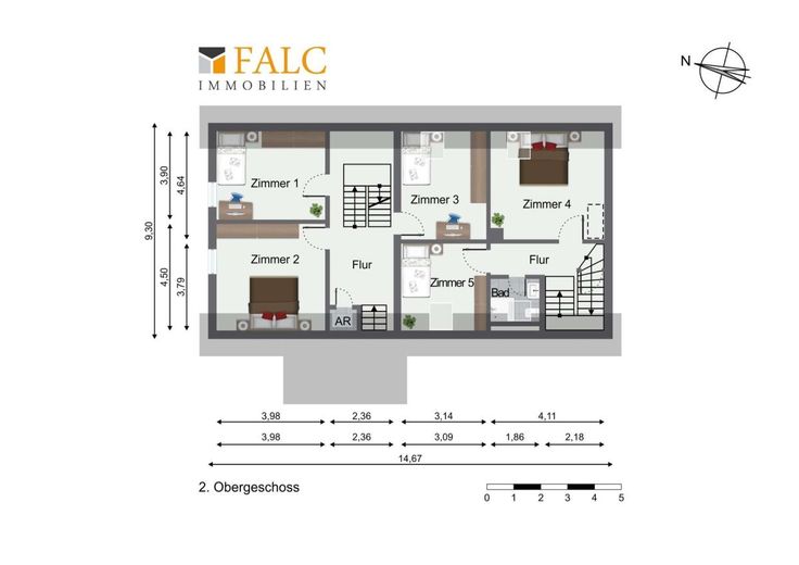 2 auf einen Streich, Renditepotenzial hoch - FALC Immobilien – 2. Obergeschoss