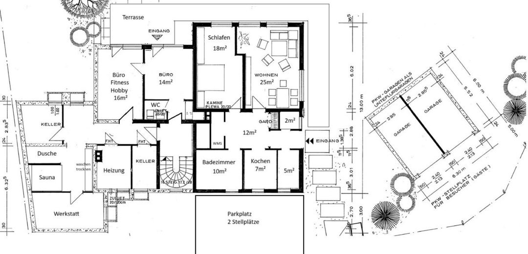 Traumhaftes Einfamilienhaus mit Einliegerwohnung in Grabenstätt – Grundriss UG / Einliegerwohnung