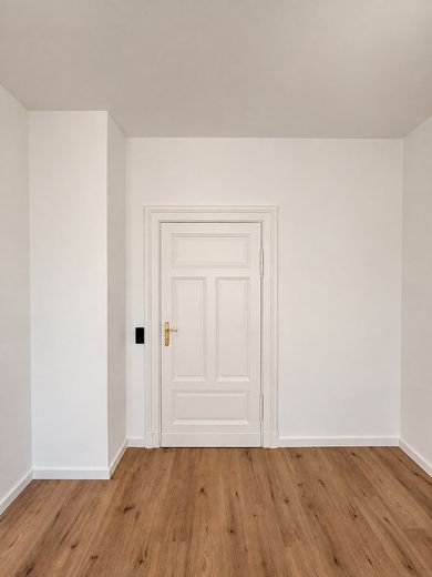 Erstbezug nach Sanierung: Großzügige 2-Zimmer-Altbauwohnung mit Balkon, Aufzug & Einbauküche am Dom – Historische Türen