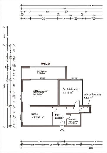 Erstbezug nach Sanierung: Barrierearme 2-Zimmer-Wohnung, Balkon & Tiefgarage in Bestlage Iserlohns – Grundriss der Wohnung