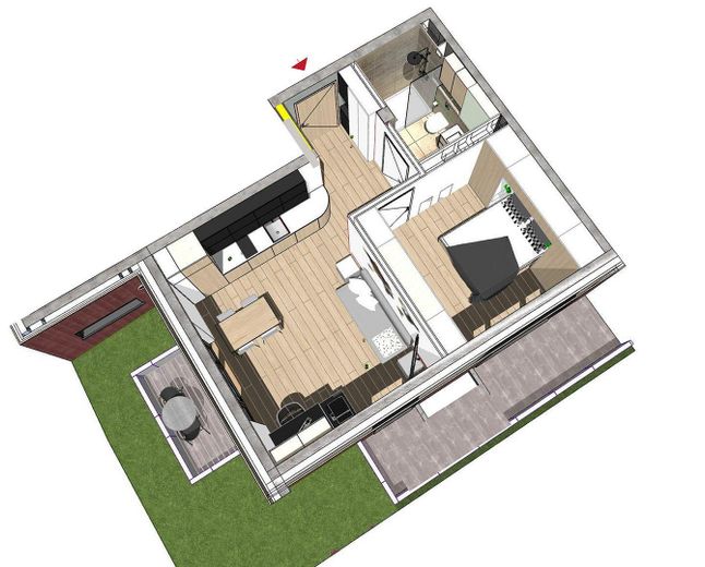 2-Zimmer-WHG komplett ausgestattet, 2-room APP comfortably furnished, Munich Westpark, Metro U6 – 2-Zim_Garten-Wohnung
