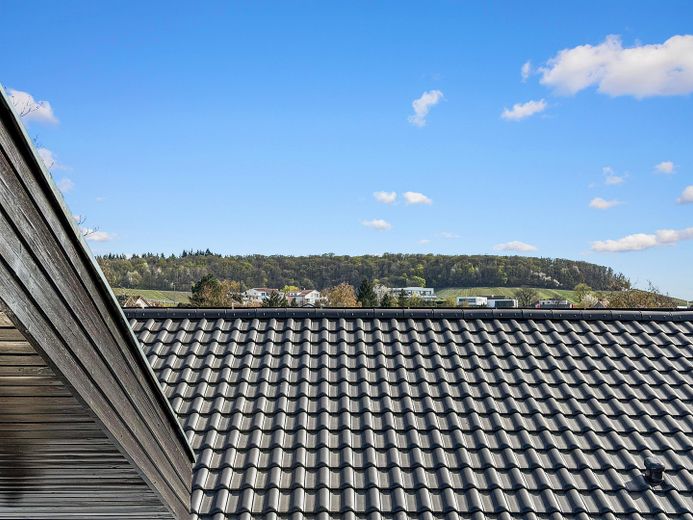 Heilbronn-Ost Bestlage: Architektenhaus mit Einliegerwohnung & Garten – Ausblick aus dem Schlafzimmer