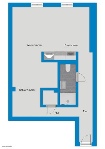 Wohnen mit Charme: Exklusive 1,5-Zimmer-Wohnung im Denkmal - nur wenige Schritte zur Saale! – Grundriss