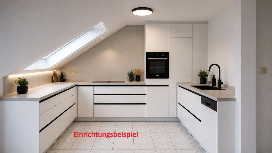 Hitzewelle? Etagenwohnung in kleiner Wohneinheit mit Klimaanlage – Einrichtungsbeispiel Küche 