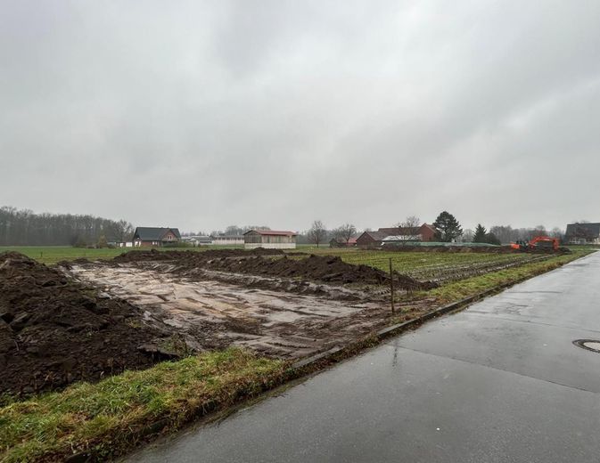 Ausschachtung der Straßen