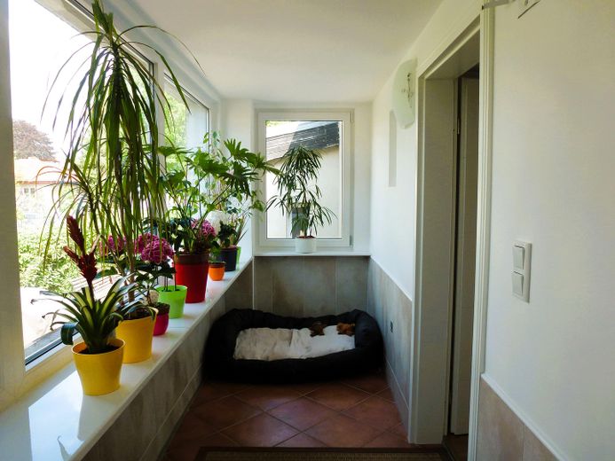 Mehrgenerationenhaus 371 m², Waldidyll am Flughafensee + Aufstockungspotenzial um 155 m² – Eingangsbereich
