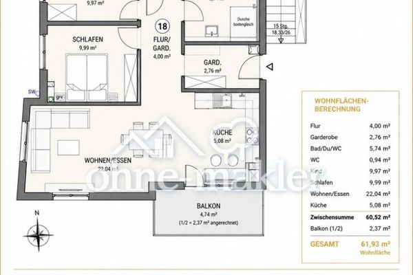 3-Zimmer-Neubauwohnung mit Küche SNH-Reihen Bahn direkt gegenüber sofort verfügbar