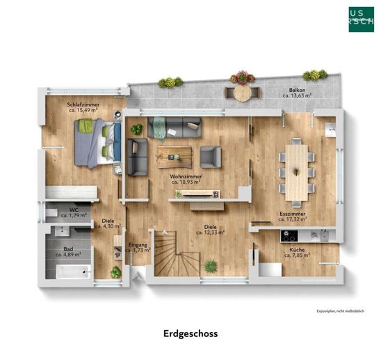 Charmantes Einfamilienhaus auf großem Grundstück - Perfektes Zuhause für Ihre Familie – Grundriss EG