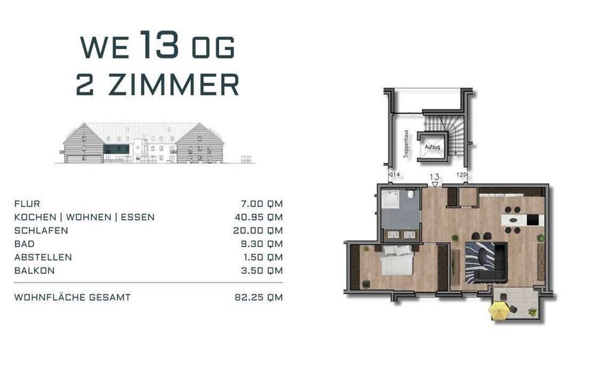 Mehr als Standard: Neubau-2-Zimmer-Wohnung mit Balkon – WE 13