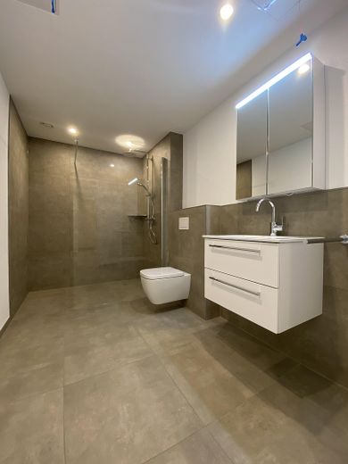 58 m² - Effizienzhaus - Erstbezug - Balkon - Aufzug - Sauna - Luftkurort - Rothaargebirge – Beispielfoto Bad