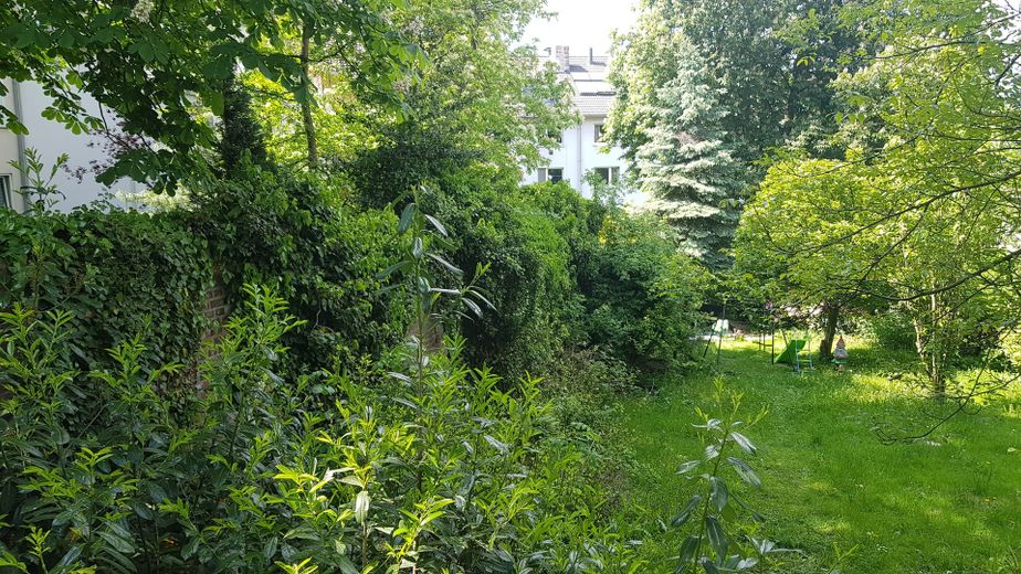 Uninähe, 2 Zimmer, Wohnküche, Einbauküche, begehbarer Kleiderschrank,Gartennutzung, Fernblick...... – Garten