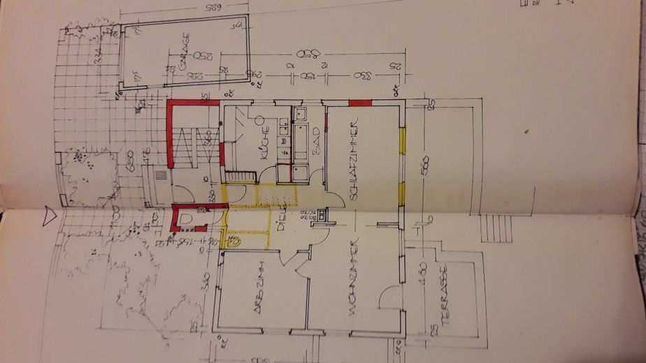 Grundriss, Zwischenwand fehlt