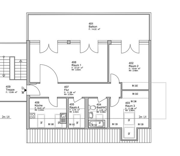 Poddasze z tarasem o powierzchni ok. 28 m² na całej szerokości, 3 pokoje, kilka minut do dworca – Zdjęcie 8