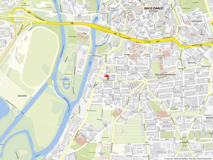 Gut geschnittene 2,5-Raumwohnung mit Einbauküche in der Torstraße! – Geolyzer Kartenausschnitt