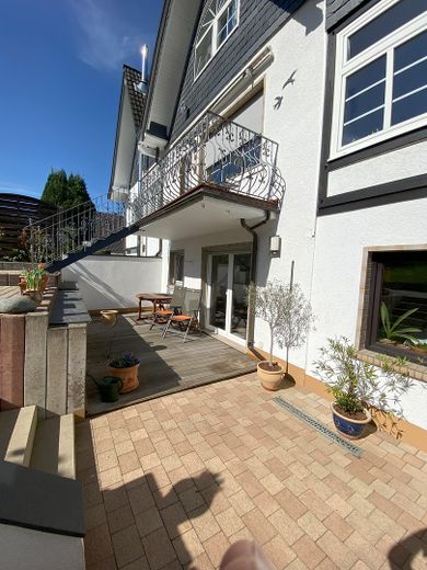 Blick auf Terasse Wohnung EG 