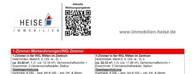Wohnungsangebote Heise Immobil
