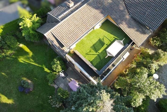 Haus mit Garten von oben