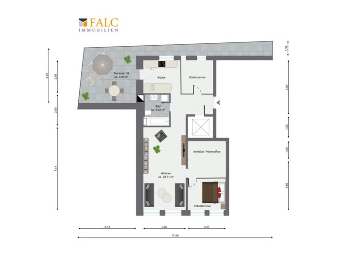 Historisches Wohnambiente inmitten der Augsburger Altstadt – Grundriss