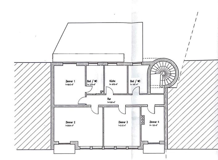 Budynek mieszkalno-usługowy | Dochody z istniejącej zabudowy i potencjał rozbudowy – Grundriss Wohnung