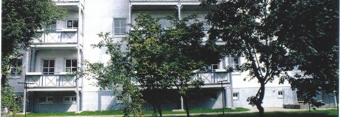 Sonnige 2-Zimmer-ETW, Balkon, 1.Etage, östl. Altstadt, v.privat – Außenansicht Hofseite