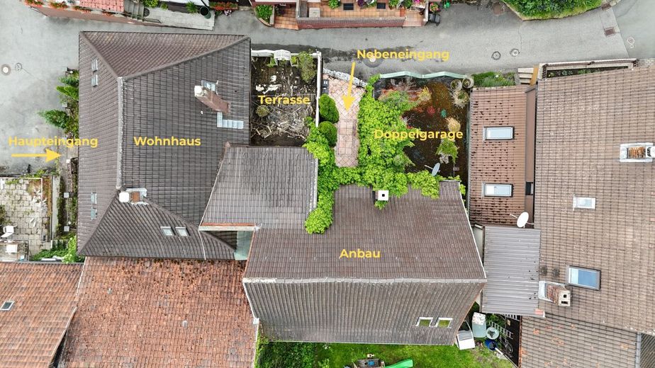 Stattliches Fachwerk-Juwel des 18. Jahrhunderts in Marktzeuln - 375 m² Potenzial für Denkmalliebhaber &amp; Investoren! – Luftaufnahme komplettes Anwesen
