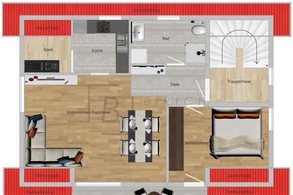 Idyllisches Wohnen im Dachgeschoss – Attraktive 2-Zimmer-Wohnung in Pfuhl