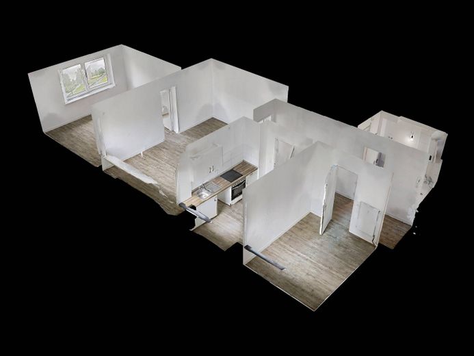 Moderno apartamento de 3 habitaciones con COCINA EMPOTRADA – 3D-Ansicht Grundriss