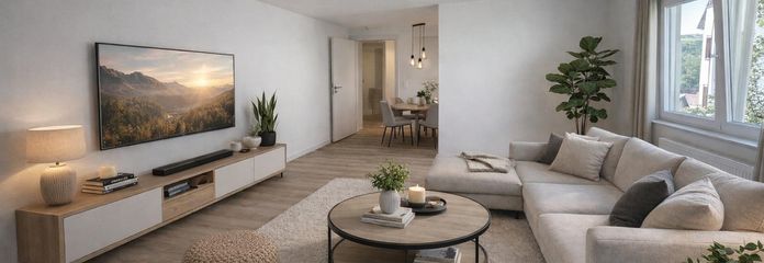 Wohnzimmer "Virtuell möbliert“