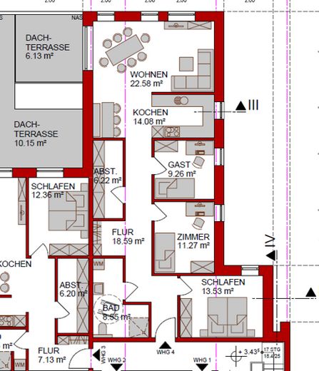 Wohnung 4 Aufteilung